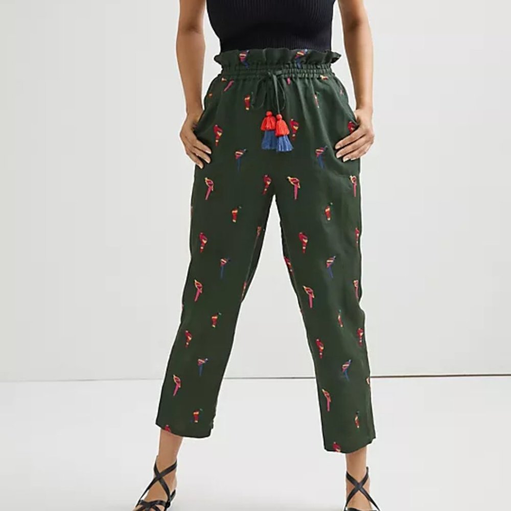 FARM RIO EMBROIDERED PANTS
